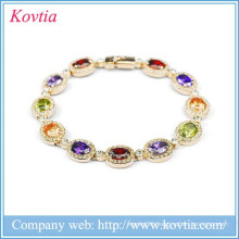 Elegance ladies colorful beads bracelets bangles semi-precious stone jewelry